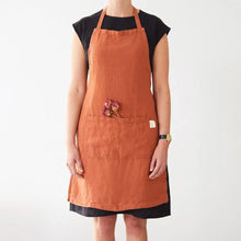  Washed Linen Apron - Baked Clay