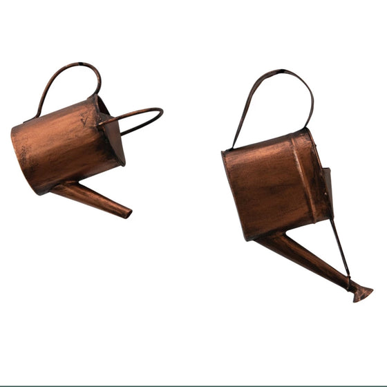 Copper Finish Metal Watering Can Ornaments